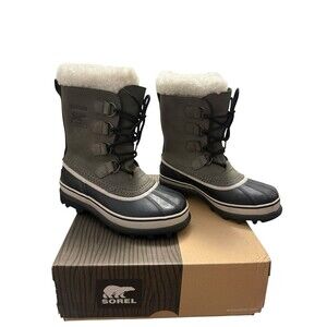 Sorel Caribou Women’s Waterproof Winter Snow Boots Shale Stone Size 7 with Box